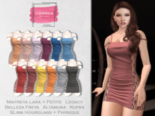 [COSMOS] Ruth Bodycon Dress Satin / 12 Colors Fatpack
