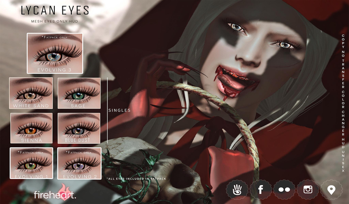 Fireheart Lycan Eyes Mesh Fatpack
