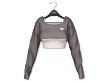Loki - Nancy Crop Sweater & Top - Grey