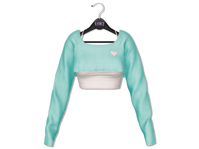 Loki - Nancy Crop Sweater & Top - Mint
