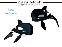 Zara Mesh - Beach - Orca Whale Floater w Pose - FULL PERM MESH