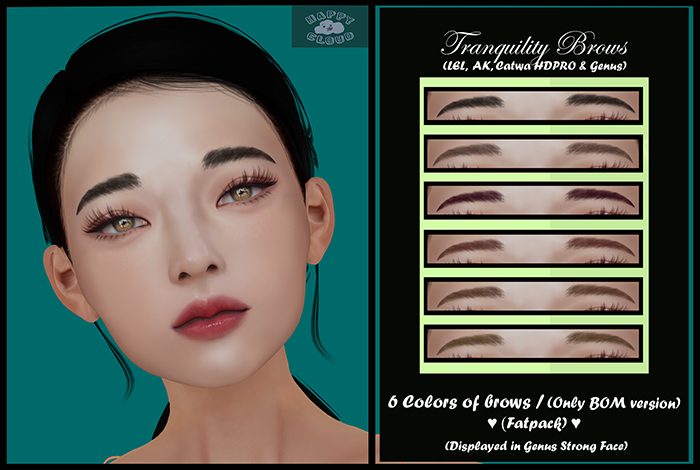 HC - Tranquility Brows (FATPACK) (LEL, AK, Catwa HDPRO & Genus)