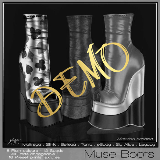 -XTC- Muse PeepToe Boots [DEMO]