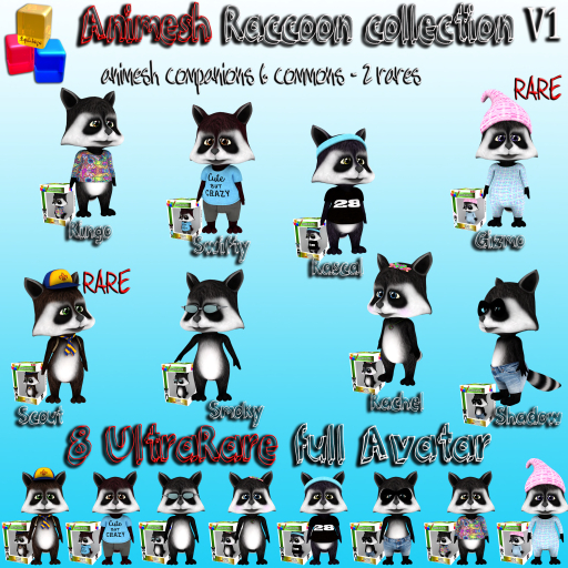 ~PD~Animesh Raccoon collection v1 - Scout - RARE
