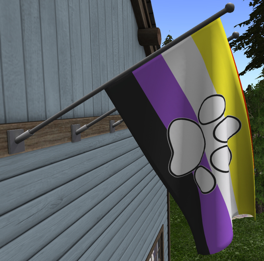 [AFK Cafe] Wall Flag - Furry Pride (Nonbinary)