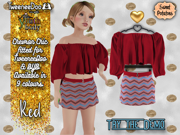 < SP > Chevron Chic for TW/BYB - Red
