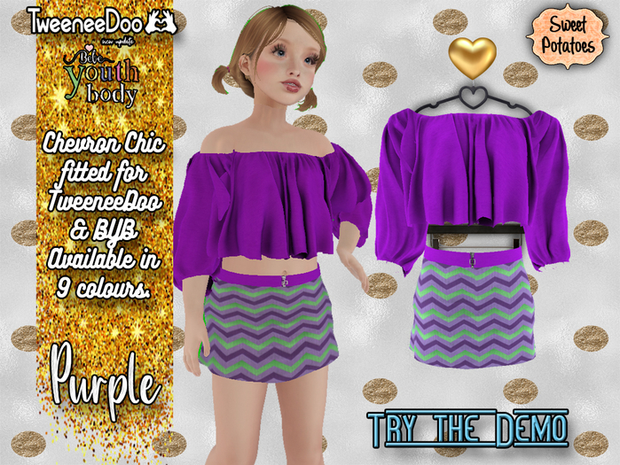< SP > Chevron Chic for TW/BYB - Purple