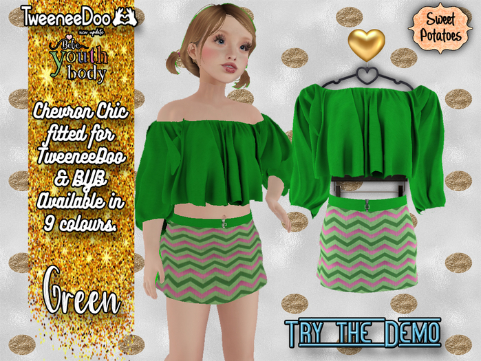 < SP > Chevron Chic for TW/BYB - Green
