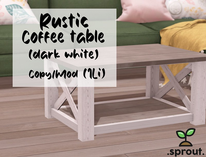.sprout. rustic coffee table dark white