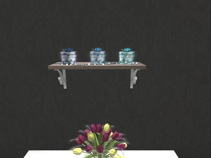 Romantic boxes Shelf/Blue 