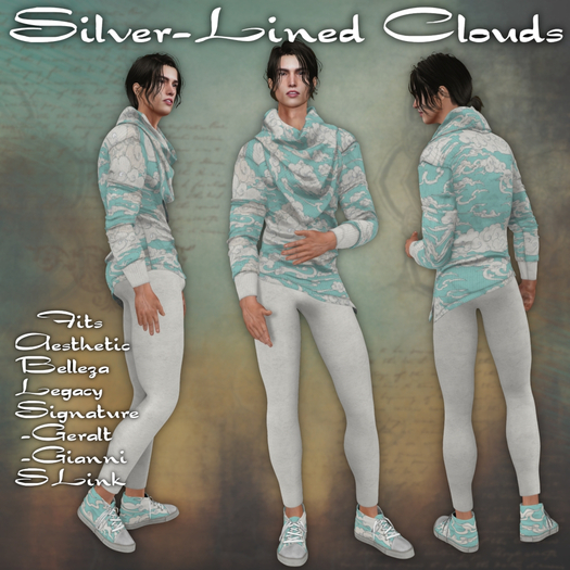 Swellegant ~ Silver-Lined Clouds ~ Spring Lounge Sweaters