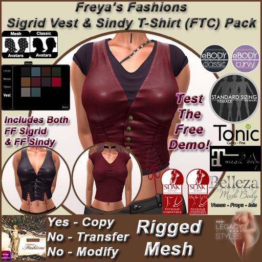 Freya's Fashions Sigrid & Sindy Value Pack - RIGGED (Full Texture Change) - UPDATED