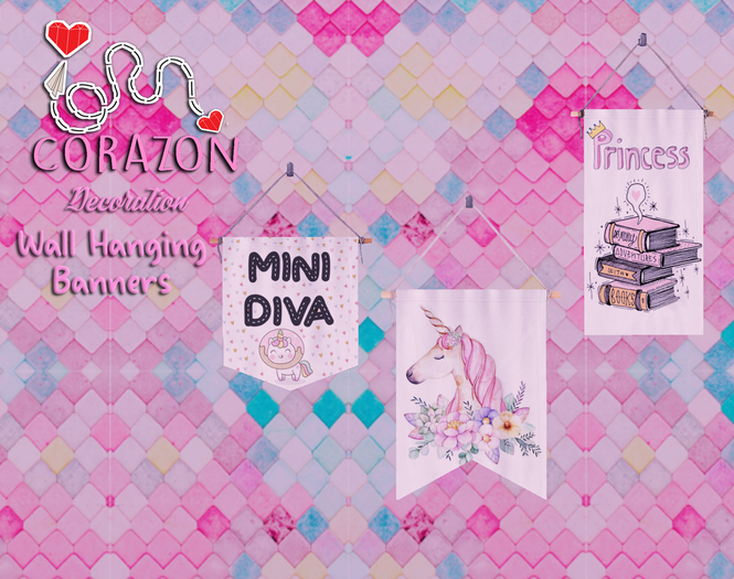 {Corazon} Wall Hanging Banners  Princess