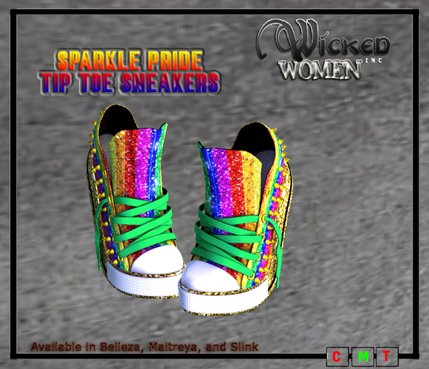 Sparkle Pride Tip Toe Sneaker