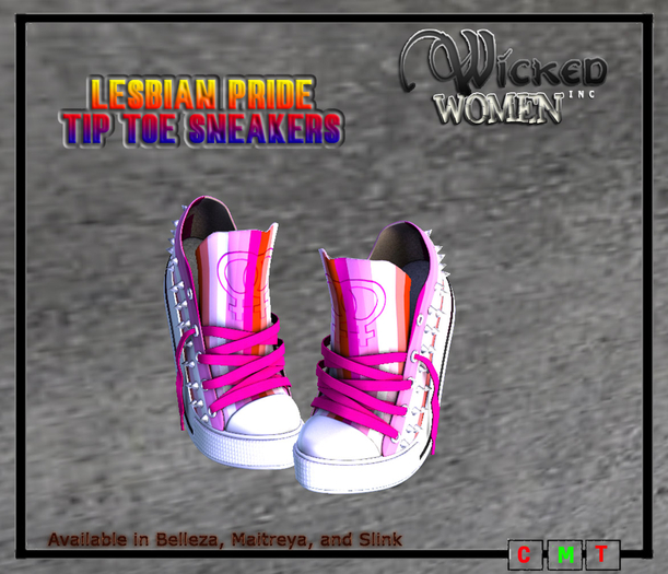 Lesbian Pride Tip Toe Sneaker