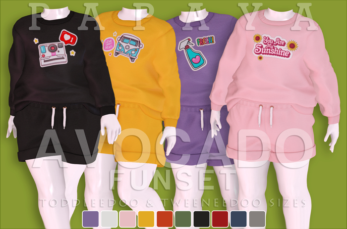 :Papaya: AVOCADO FunSet - SWEATSHIRT FATPACK