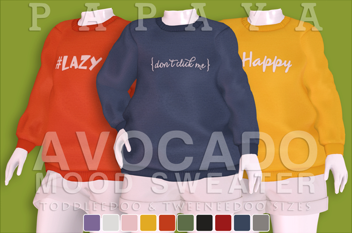 :Papaya: AVOCADO Mood Sweater - DEMO