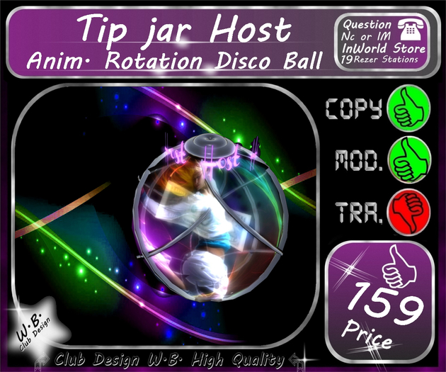 * Tip jar Disco Host * Anim. Rota & Doller Rotation *