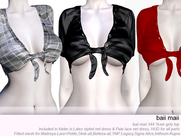 baii maii 344 Texie girly top Maitreya Slink Belleza Signature Inithium Legacy Womans Apparel Clothes Bra 