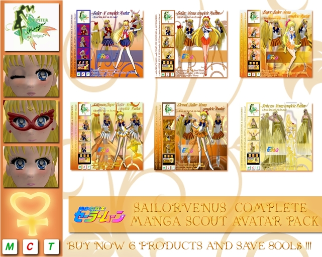 SAILORVENUS COMPLETE MANGA SCOUT AVATAR PACK