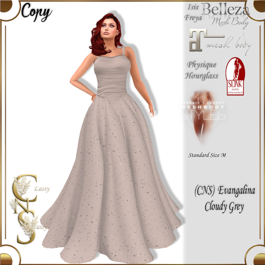 (CNS) Evangalina Gown Ultimate Gray