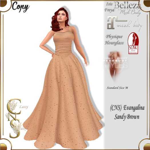 (CNS) (CNS)  Evangalina Gown Macchiato