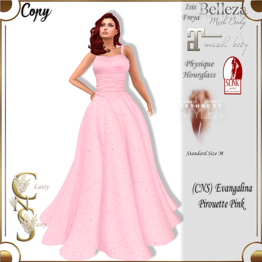 (CNS) Evangalina Gown Pirouette Pink