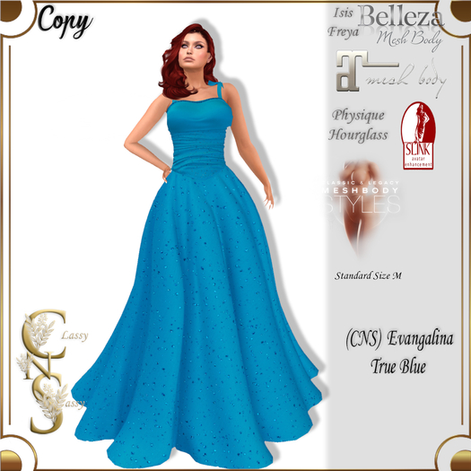 (CNS) Evangalina Gown Indigo Bunting