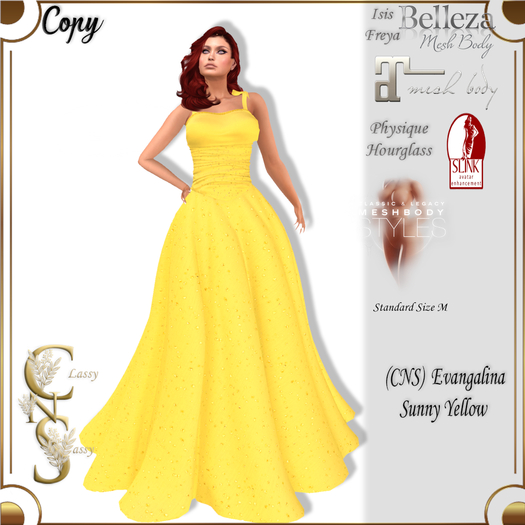 (CNS) Evangalina Gown Illuminating Yellow