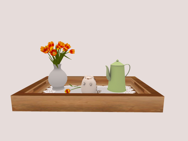 Crate With Flowers Purple