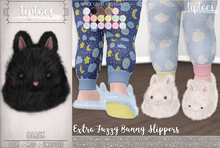 . tiptoes - Extra Fuzzy Bunny Slippers - Black