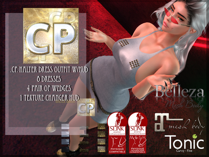 .CP. Halter Dress Outfit w/HUD