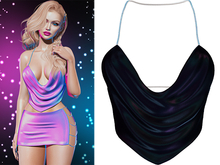Geri Draped Halter [Holo Black] - Maitreya (+Petite) • Legacy • Freya