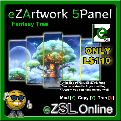 ezSL Artwork 5Panel Fantasy Tree