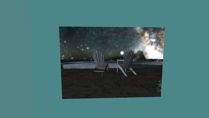 On the beach at night