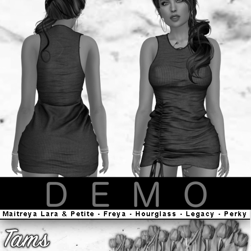 DEMO - Front Ruched Dress - Celeste
