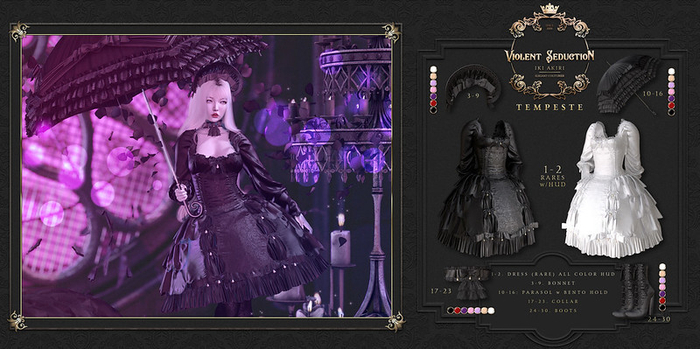 Violent Seduction - Tempeste Collar (Lavender)