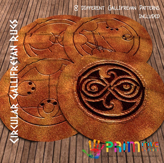 PRIMitive Whovians - Circular Gallifreyan Rug