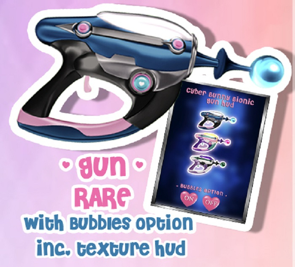 Luas Cyber Bunny Gun RARE + TEXTURE HUD 