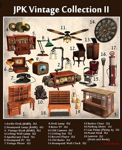 **JPK Vintage Collection2 -Steampunk Lamp-RARE