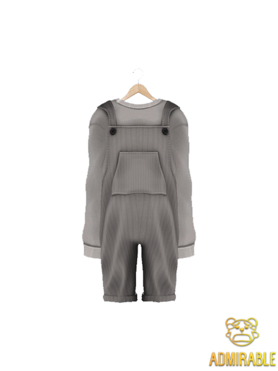 Admirable- Loose Overalls (Grey)