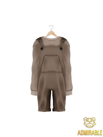 Admirable- Loose Overalls (Taupe)