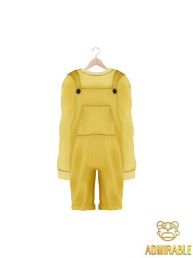Admirable- Loose Overalls (Yellow)