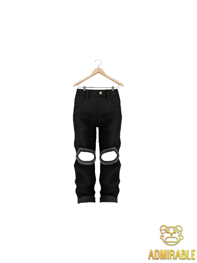 Admirable- Ripped Jeans (Black)