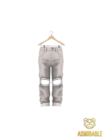 Admirable- Ripped Jeans (LightGrey)