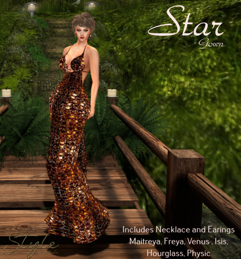 Style by Rafaela BRONCE Dress Stars Dress BOX