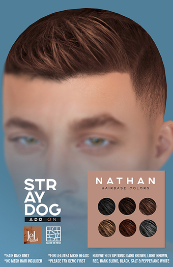 STRAY DOG ADD ON - Nathan Hairbase [LELUTKA]