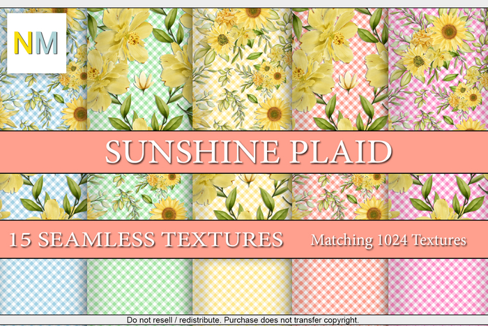Sunshine Plaid Matching Kit 15 Seamless Textures NM