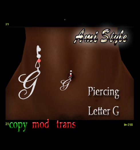 ASD Piercing Letter G