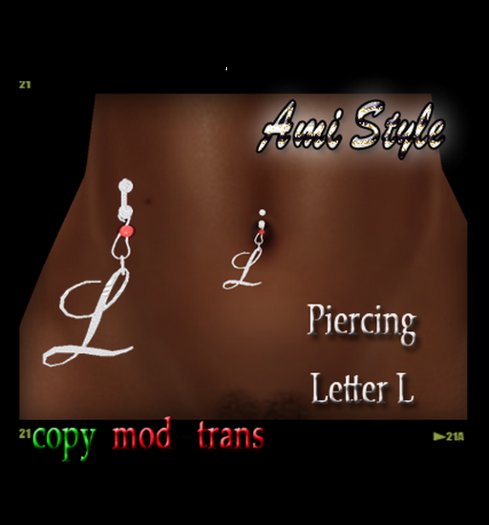 ASD Piercing Letter L